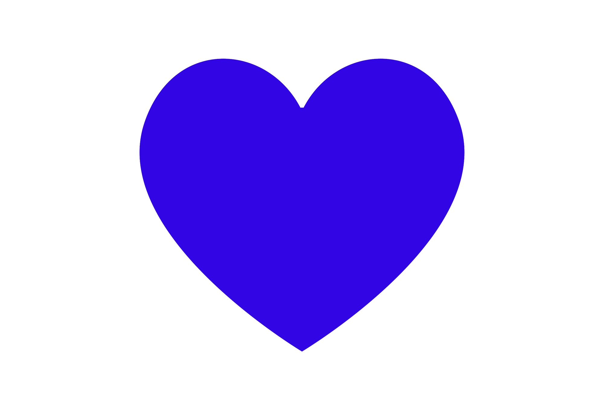 Blue heart icon flat design